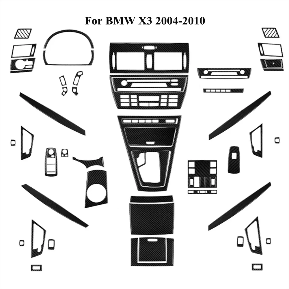 

Car Stickers Accessories For BMW X3 2004 2005 2006 2007 2008 2009 2010 Auto Interior Carbon Fiber Decorative Strips