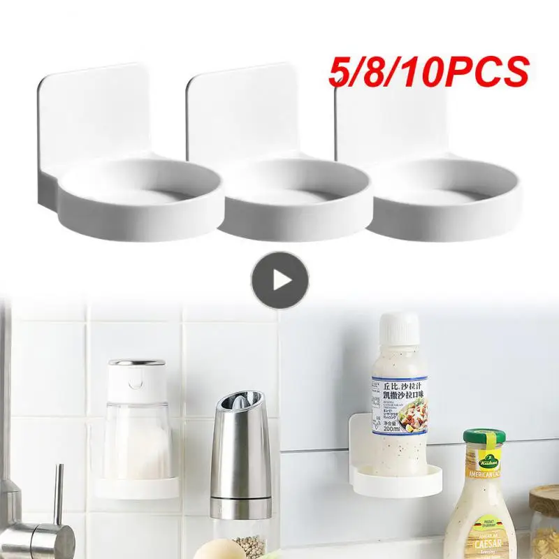 

5/8/10PCS Facial Cleanser Toothbrush Cup Rack Hand Sanitizer Bottle Shelf Bottle Storage Rack Punch-free Bathroom Rack