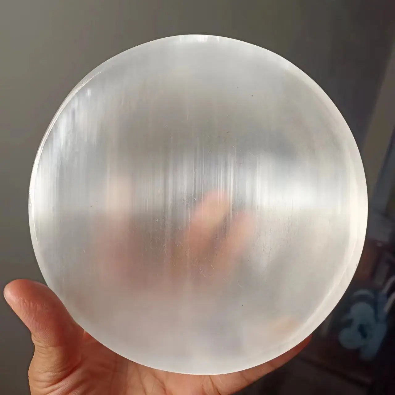 Натуральная Марокканская прозрачная гипсовая чаша кварцевый кристалл минерала