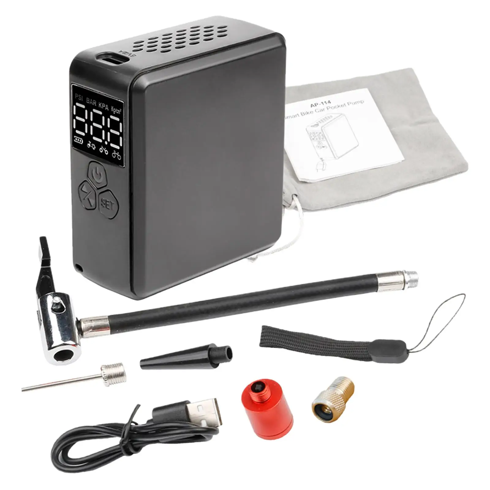 Электрический воздушный насос для велосипеда ручной компрессор занятий спортом