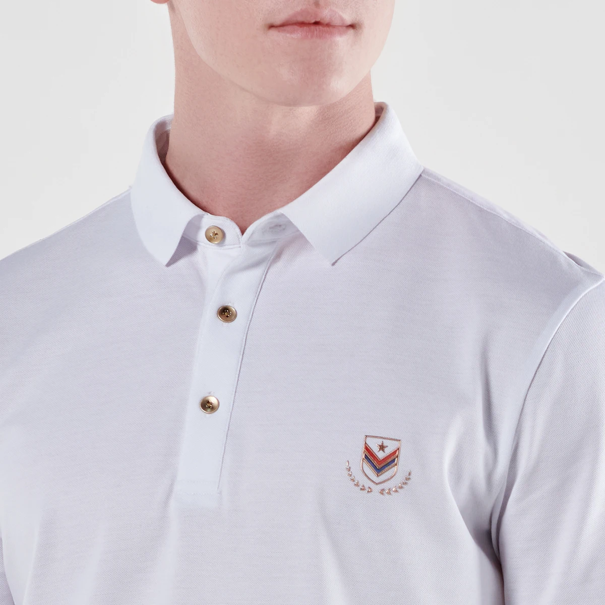 Мужская хлопковая футболка-поло с принтом коротким рукавом