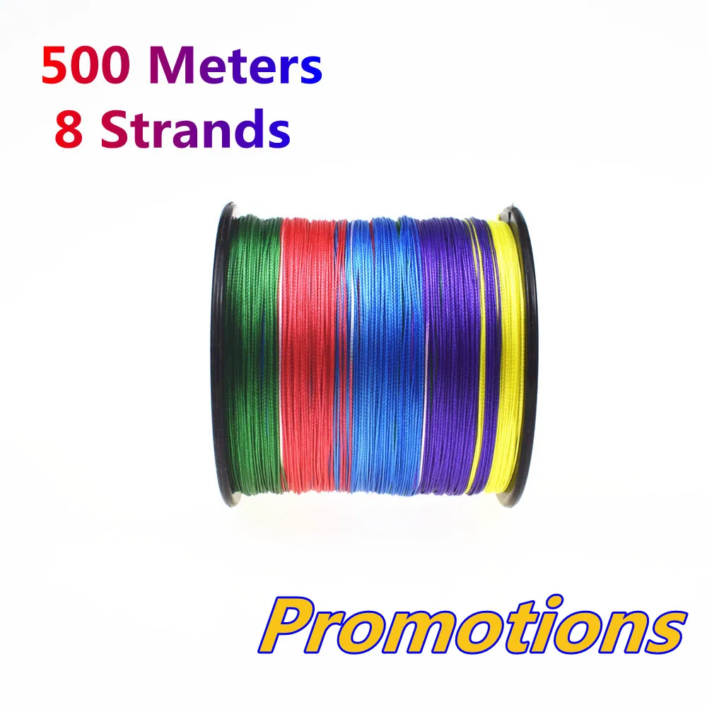 

500 meters Super Strong 8 Strands Multifilament PE Braided Fishing Line