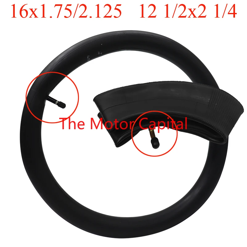 

12 1/2x2 1/4 16x75/2.125 внутренняя трубка для электрического скутера 57-203 62-203 Замена велосипедной внутренней трубки