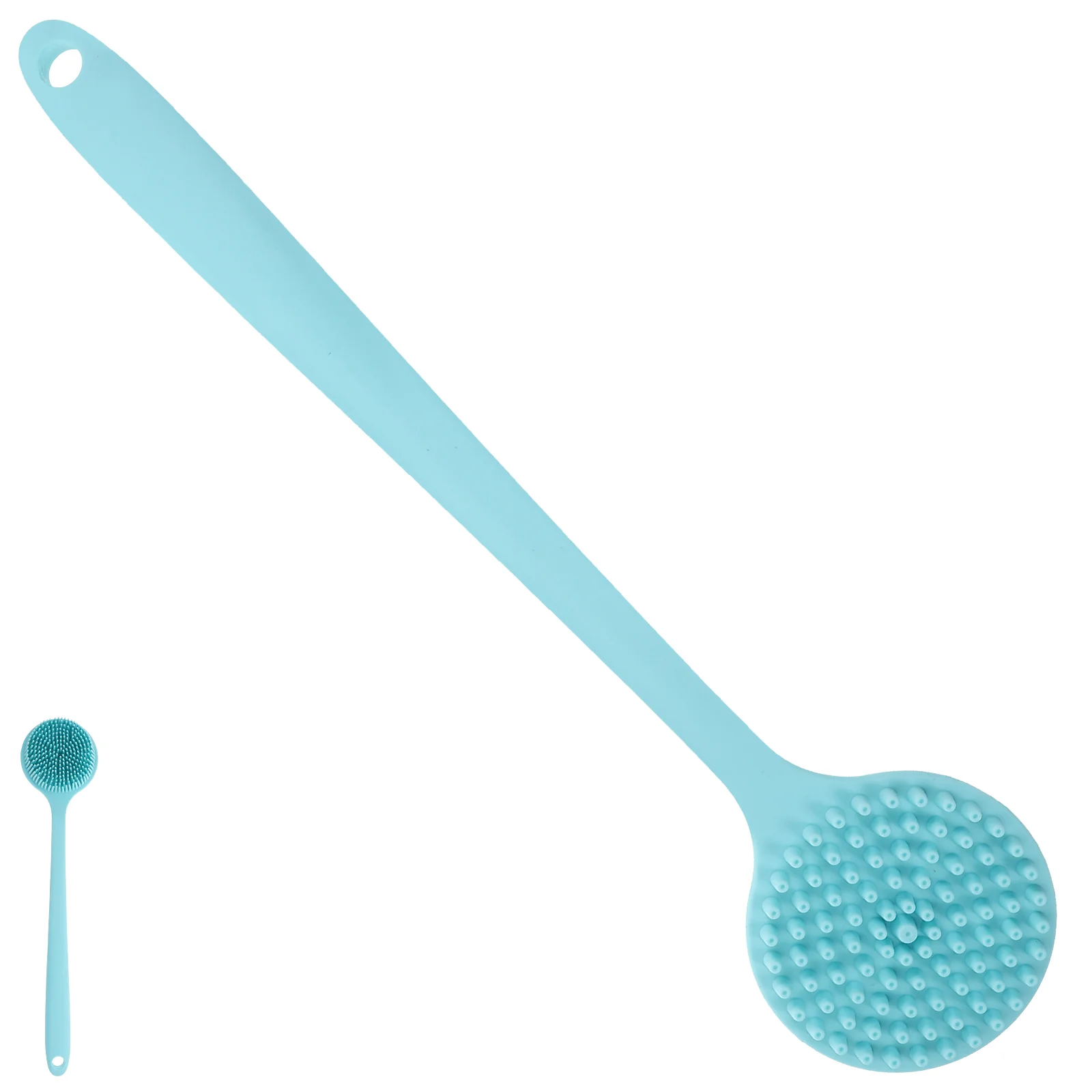 

Silicone Bath Body Brush Shower Back Scrubber Long Handle for Shower and Exfoliating Cellulite Brush for Children Blue Brushes