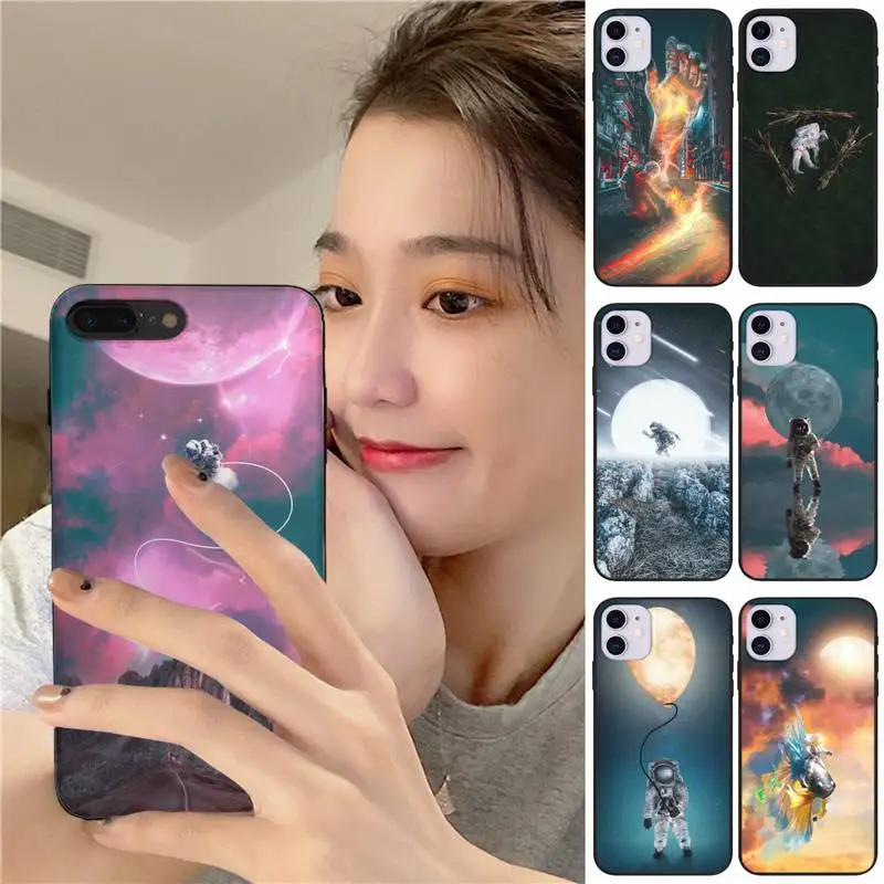 

Astronaut Series Phone Case Fundas Shell Cover For Iphone 6 6s 7 8 Plus Xr X Xs 11 12 13 Mini Pro Max
