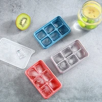 6 grids ice cube tray molds kitchen ice maker with lid cool silicone kitchen accessories container