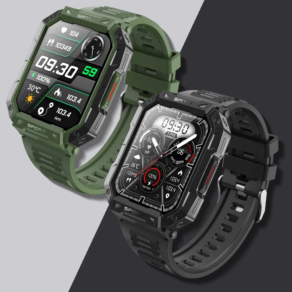 

2023 New F307 Military Men Fitness Sport Smart Watch Bluetooth Call Heart Rate Blood Oxygen Pressure Sugar Glucose Smartwatch