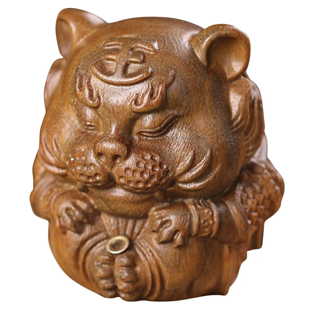 

Tiger Holder Burner Stick Animal Figurine Wood Statue Realistic Aroma Censer Shaped Toys Animals Wooden Figures Artcat Wild