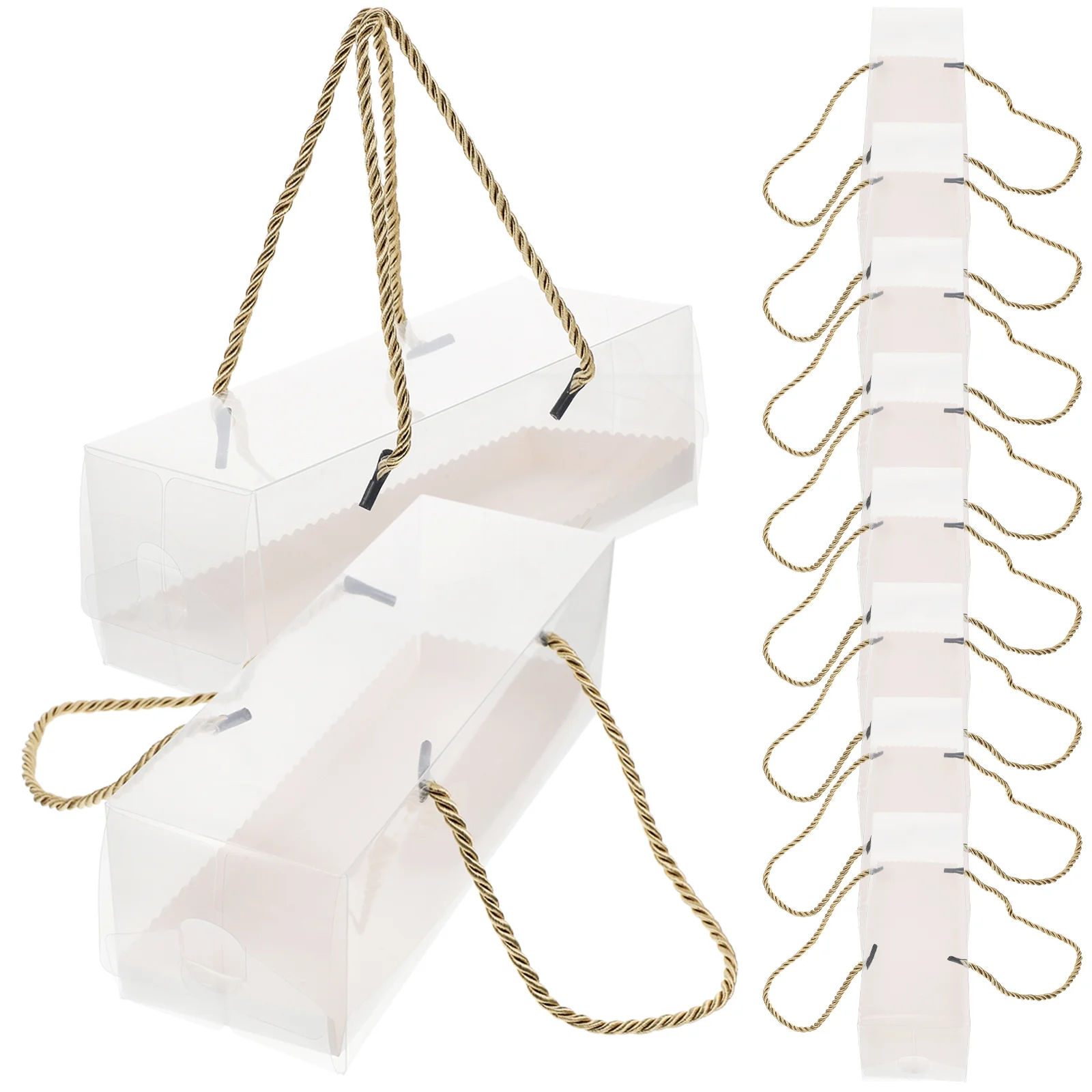 

Boxes Cake Box Cupcake Muffin Clear Pastry Donut Holder Paper Mousse Oblong Packing Keeper Container Roll Bread Bakery Gift
