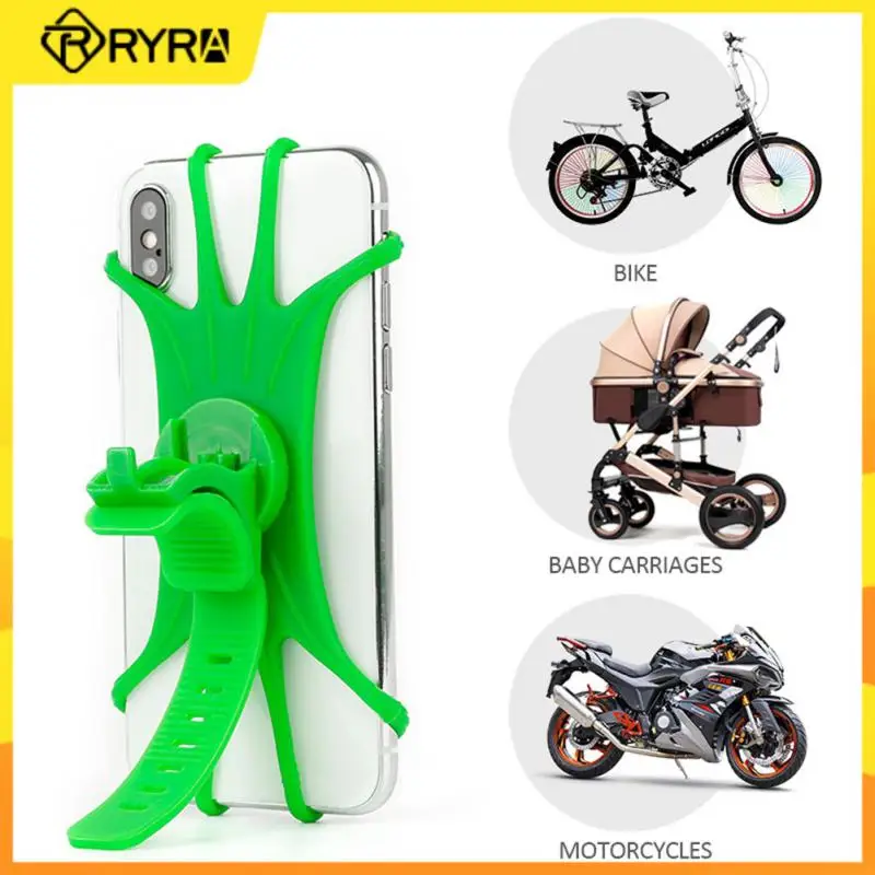 

RYRA Bicycle Phone Holder Shockproof Elastic Silicone Mount Strap Motorcycle Stand DVR GPS Support Bracket