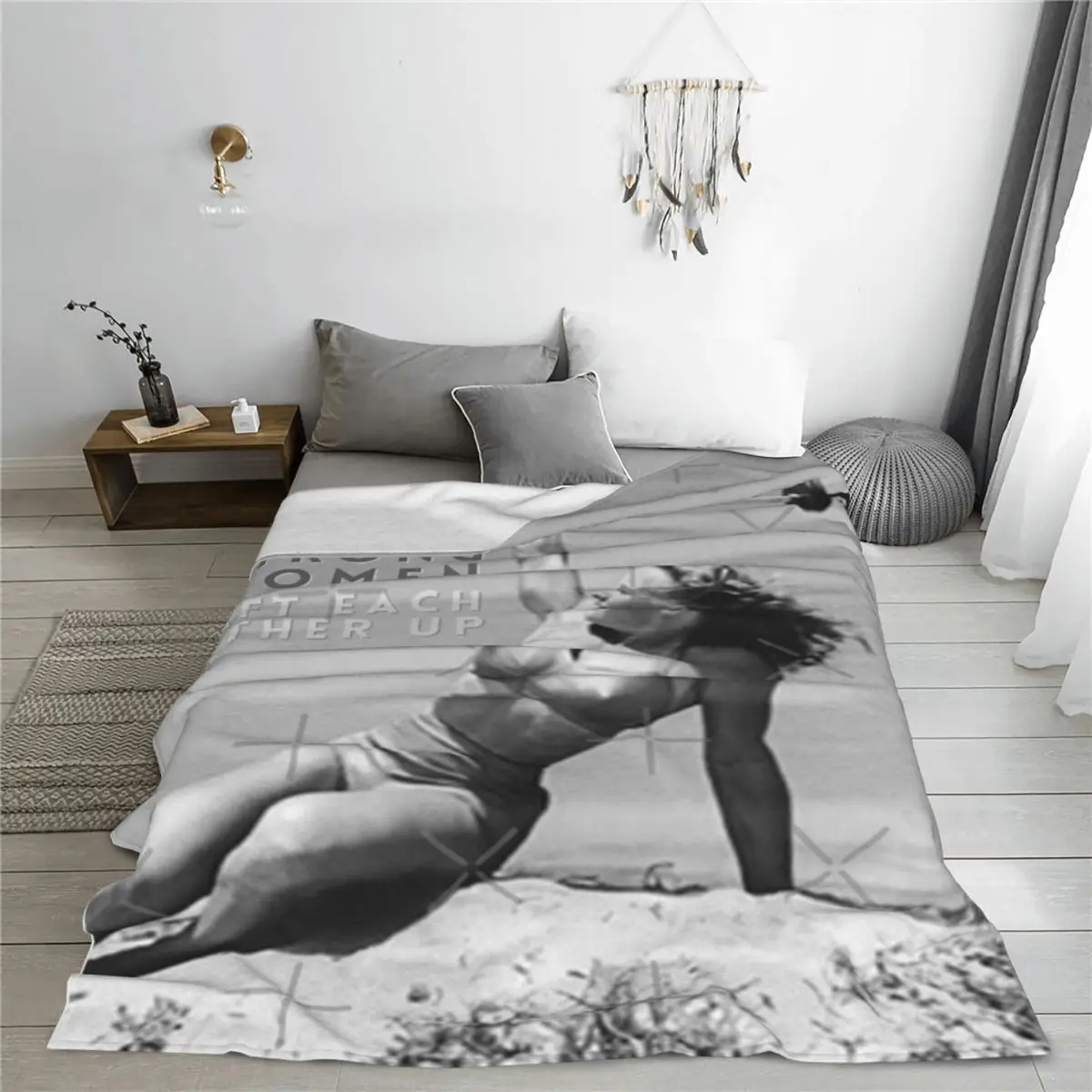 Strong Women Lift Each Other Up - Abbye Stockton Винтажное одеяло для бодибилдер Покрывало на кровать