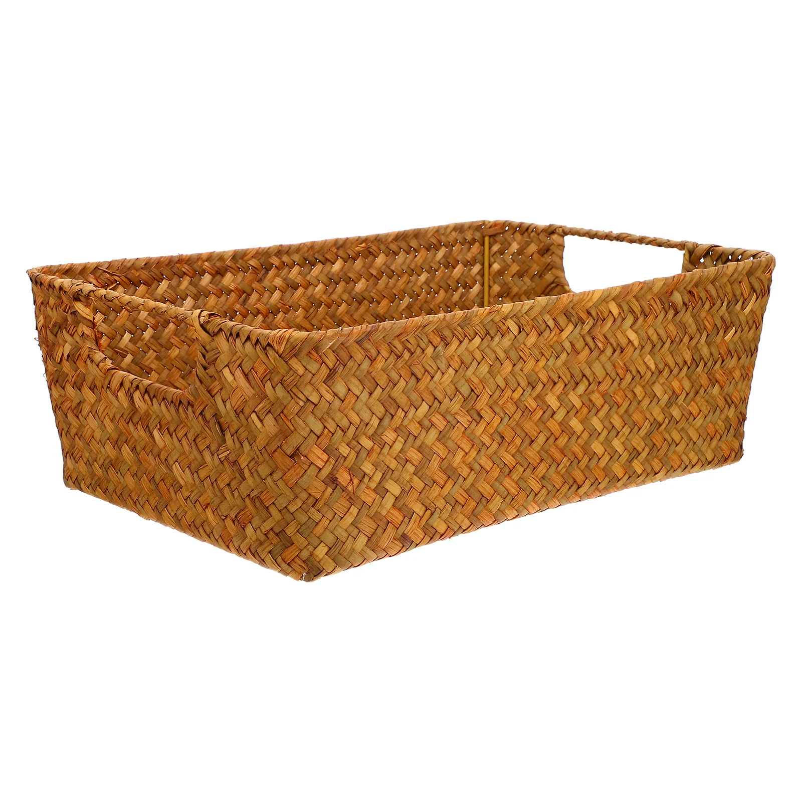 

Kitchen Storage Box Large Woven Laundry Basket Sundries Desktop Bread Container Display Mat Grass Household Fruit Organizing