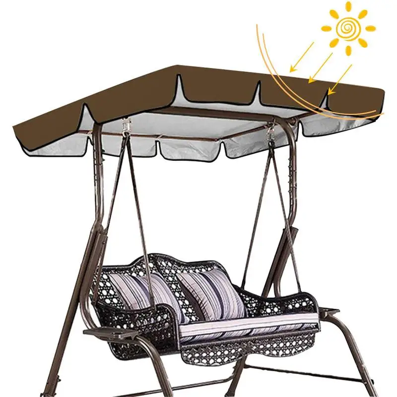 Cover Swing Canopy Replacement Waterproof Dust Proof Outdoor Garden Swing Chair Seat Top Rain Cover