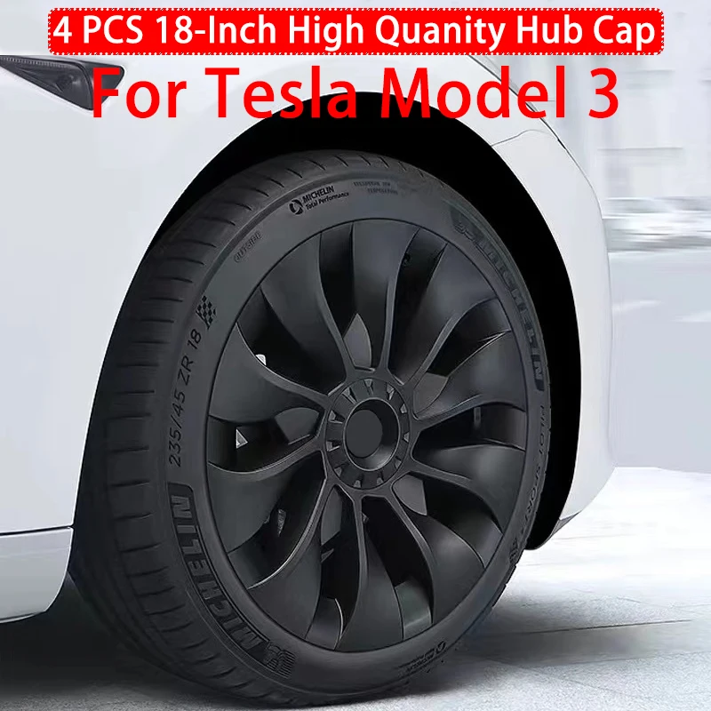 

For Tesla Model 3 18 Inch Performance Wheel Covers 4PCS Custom Hub Cap 2017- 2023 Car Full Cover Hub Cap Wheel Cap