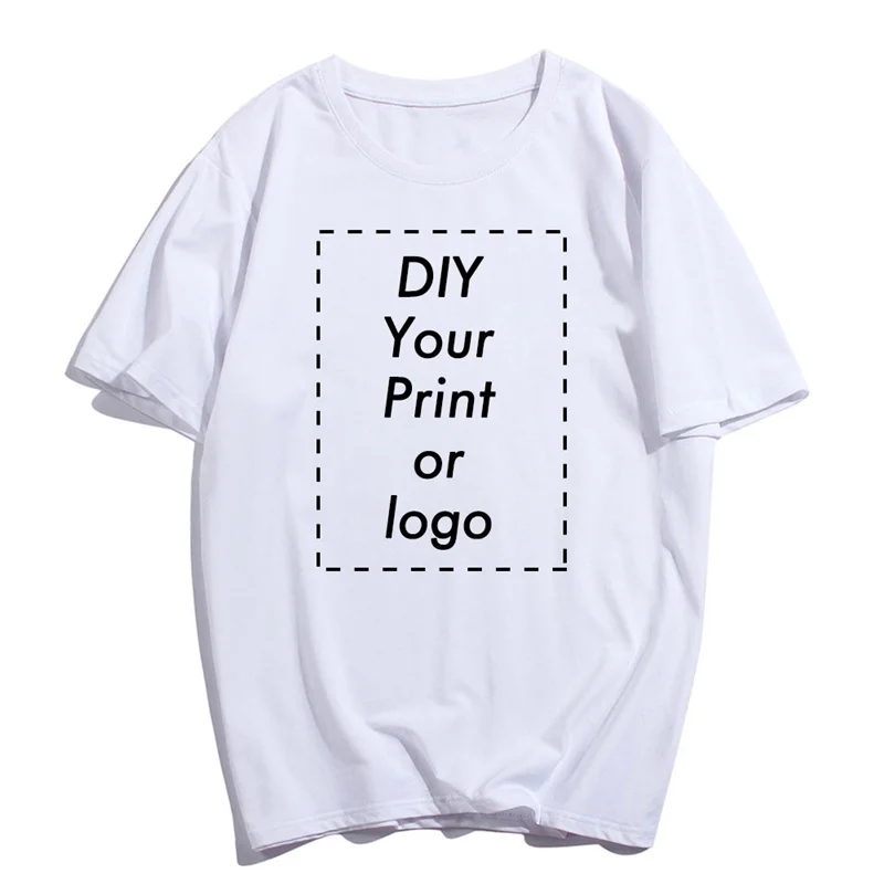 

Custom T-shirt Customized Print T Shirt Women DIY Photo Logo Brand Top Tees T-shirt Clothes Casual Tshirt Crew Neck White Black