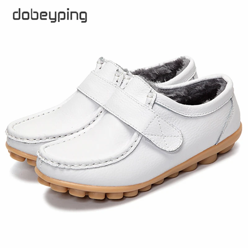 Spring Autumn Women's Loafers Genuine Leather Woman Casual Shoe Moccasins Female Flats Soft Breathable Ladies Shoes Size 35-43