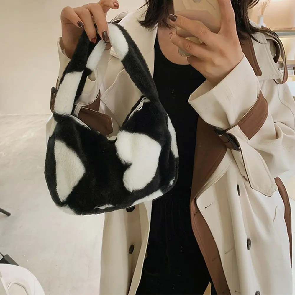 

Вместительные мягкие сумки-тоуты для путешествий, пушистая косметичка, сумка для телефона, сумки на плечо, сумки для подмышек, плюшевая женская сумка