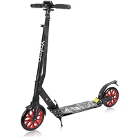 kick scooter for adults children from 10 years 20 cm 200 mm large wheel foldable height adjustable scooter with carry strap