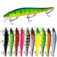 10pcs minnow fishing lure 11 5cm 14g floating hard artificial bait 3d eyes for bass pike crankbait wobblers carp fishing tackle