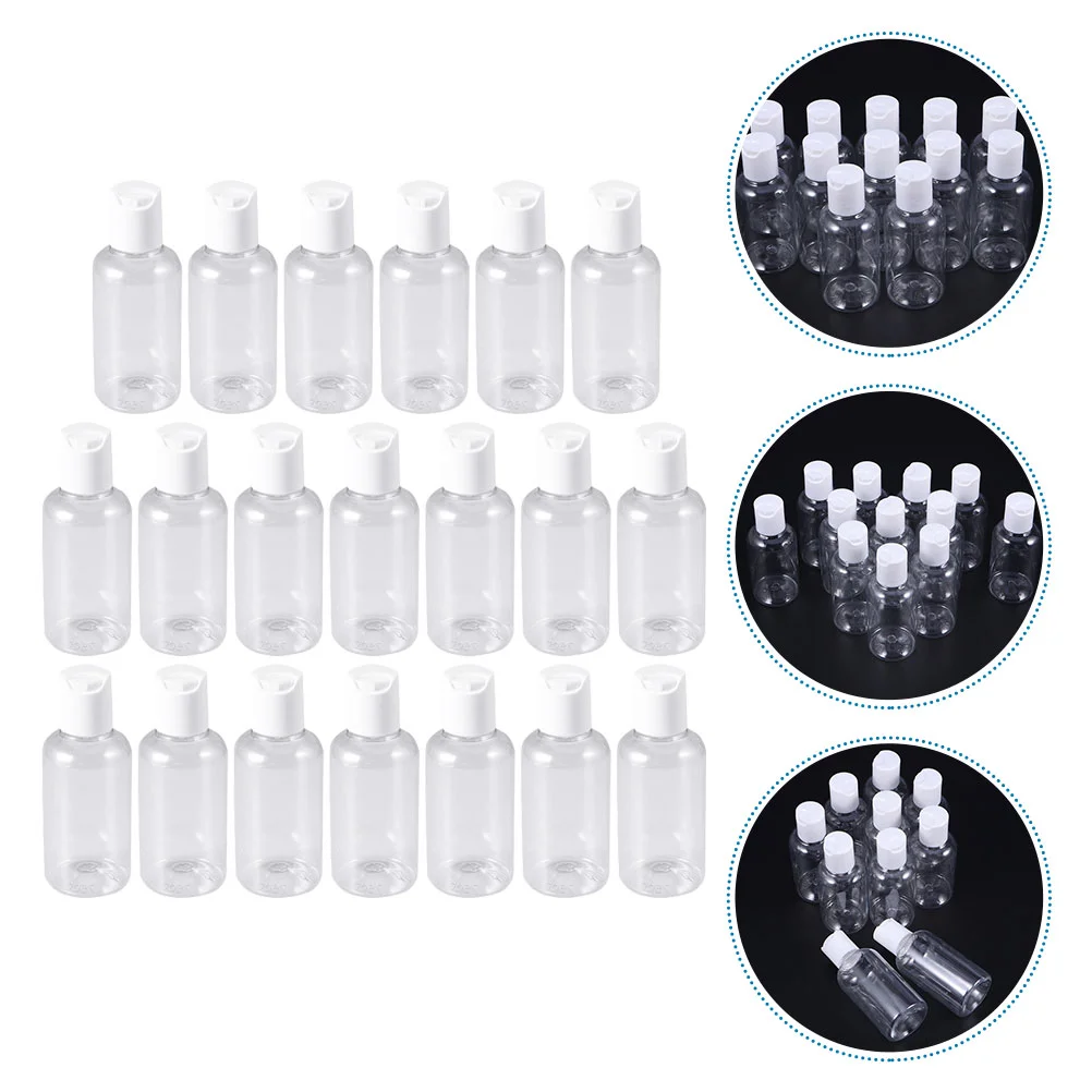 

20 PCS Cap Bottle Lotion Emulsion Bottles Sub Toiletry Travel Containers Makeup Dispensers Head Pp Refillable
