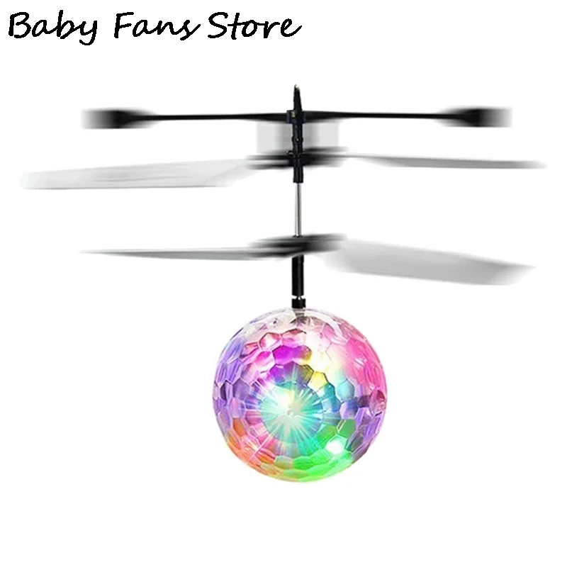 Flying Ball LED Luminous Electronic Balls Shining LED Lighting Helicopter Children Kids Mini Drone Sensing Aircraft Crystal images - 6