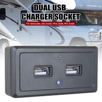 dual usb car charger socket 12v24v 3 1a usb charging outlet power adapter for motorcycle camper truck atv boat car rv