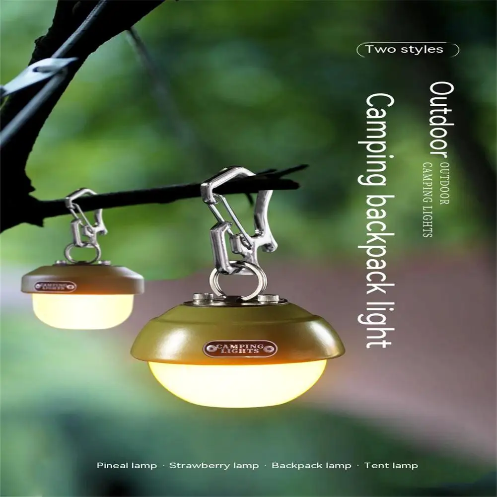 

Outdoor Camping Lamp 3 Light Modes Multi-functional Usb Charging Camping Lantern With Hook Design