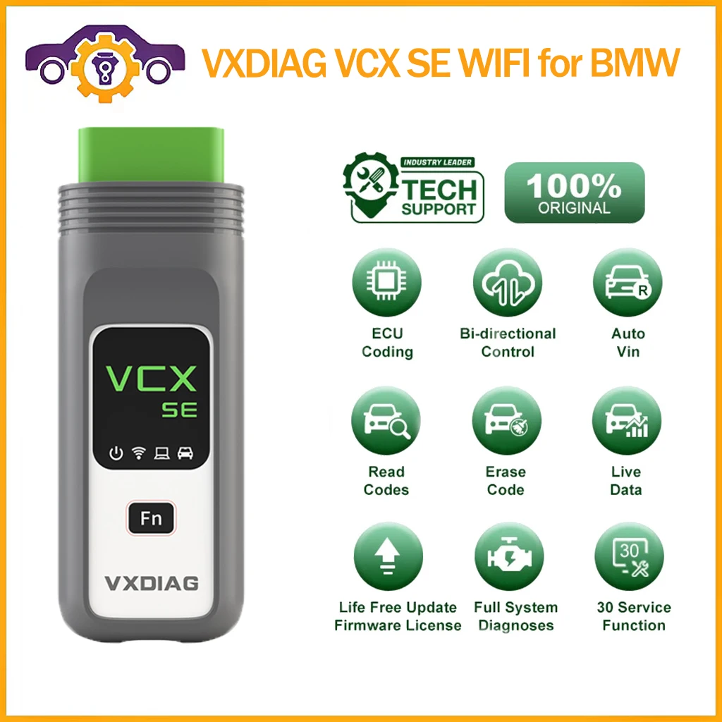 

VXDIAG VCX SE для BMW Автомобильные диагностические инструменты OBD2 все системы DoIP сканер активный тест J2534 Программирование PK ICOM A2 A3 далее