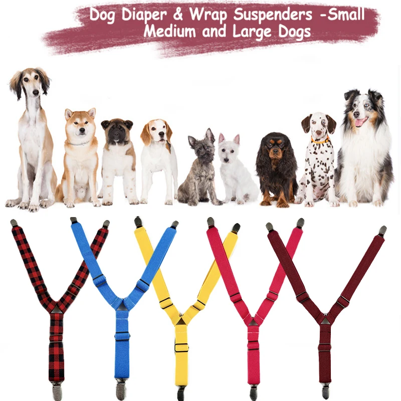 

3 Sizes Dog Diaper Keeper Suspender Dog Physiological Pants Strap Clip Dog Suspender Anti-drop Strap Adjustable Pet Supplies