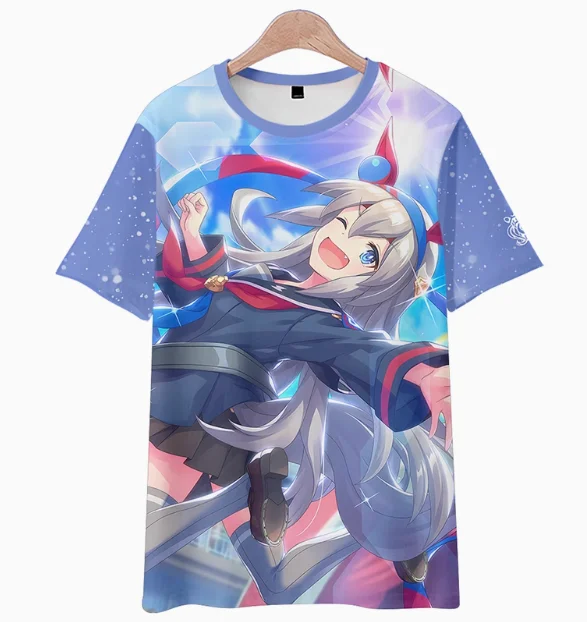 Футболка с аниме Umamusume: Pretty Derby тамамо крест Агнесс Тахион коротким рукавом Летний