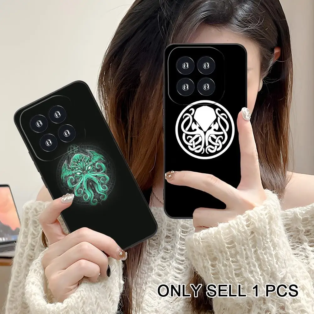 Фото Чехол для телефона Great Mythology Cthulhu для Xiaomi 15 14 13 12 Mi 11 T Ultra Lite Pro S X 5G, мягкий противоударный чехол из ТПУ №4