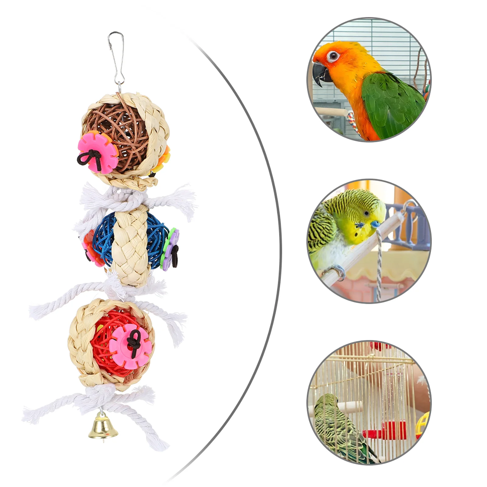 

Подвесной ротанговый попугай, жевательные игрушки, игрушки для кусания птиц