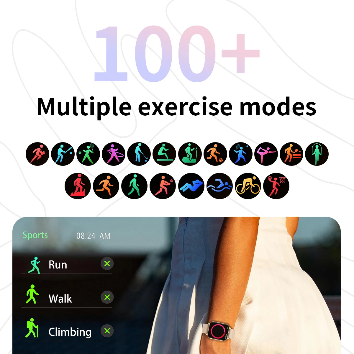 Смарт-часы 1 9 дюйма для мужчин и женщин синий зуб звонок пульс здоровье спорт