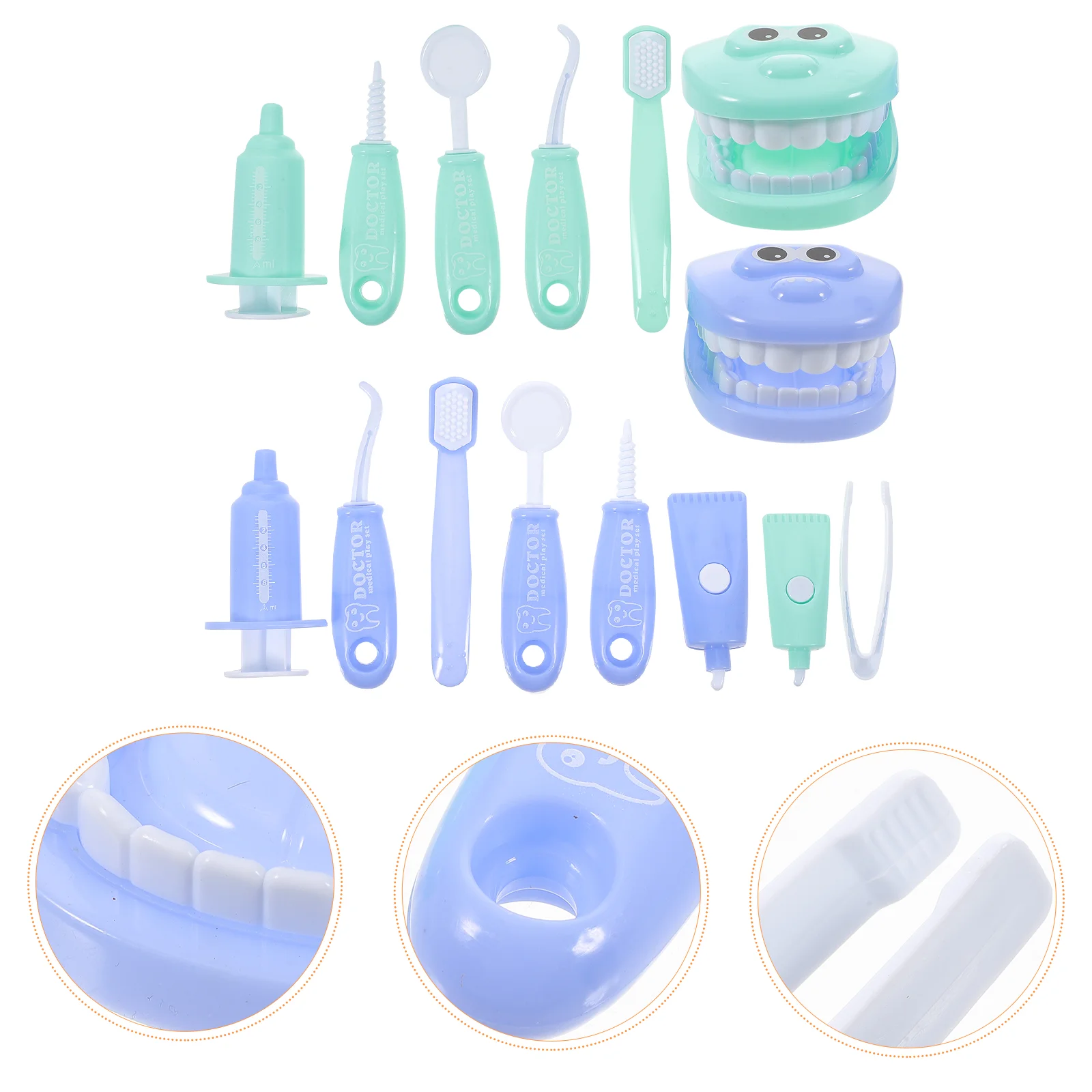 

2 Sets Toddler Suit Dentist Toy Doctor Kit Toolkit Dentists Playset Toys Medical Children Imitation Tools Kids
