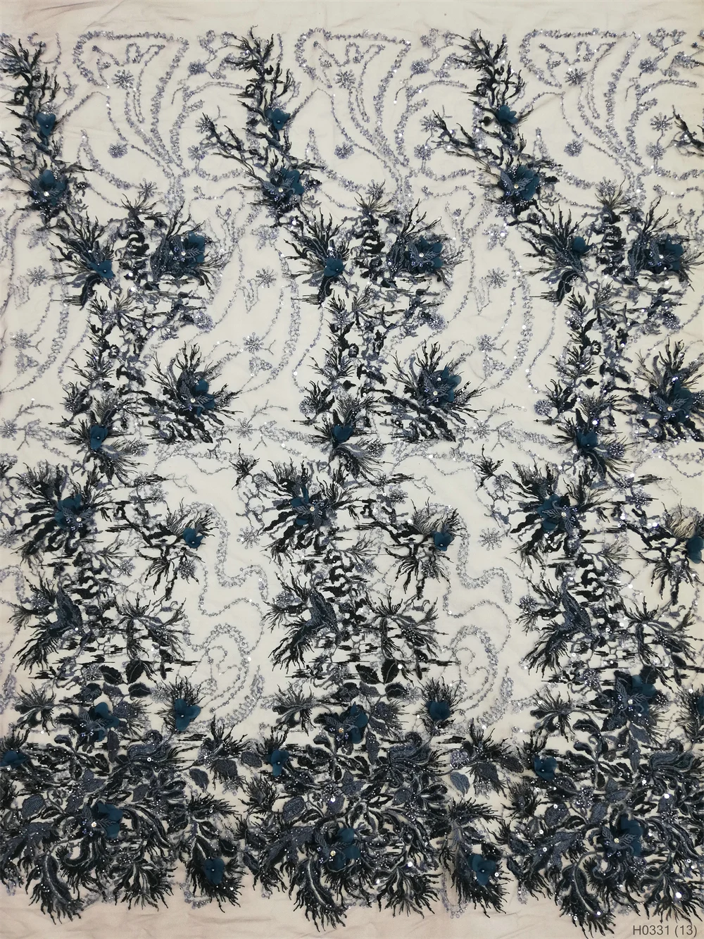 

Latest 2022Tulle Lace Fabric High Quality African Embroidery Swiss French Guipure Sequins Wedding Party Dress Beaded 5yards