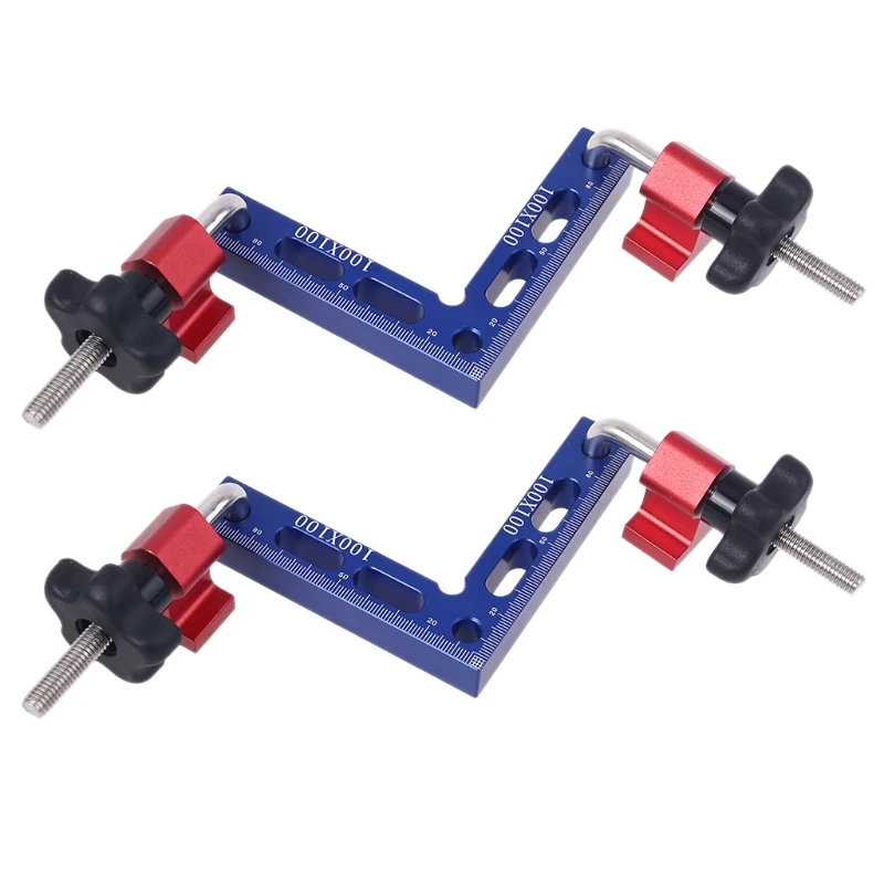 

100x100mm 90 Degree L-Shaped Auxiliary Fixture Splicing Board Positioning Panel Fixed Clip Square Ruler Woodworking Tool