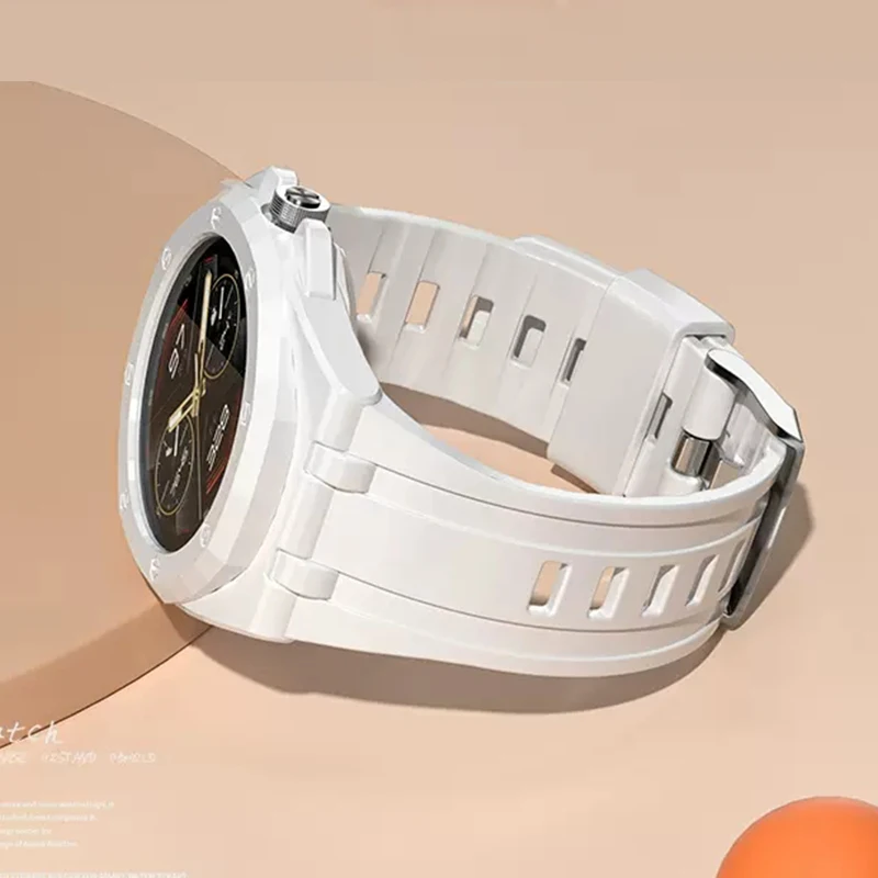 Silicone Strap Transparent Case for HUAWEI WATCH GT Cyber,Modified Watchband Advanced Sports Fashion Wristband Watch Accessory