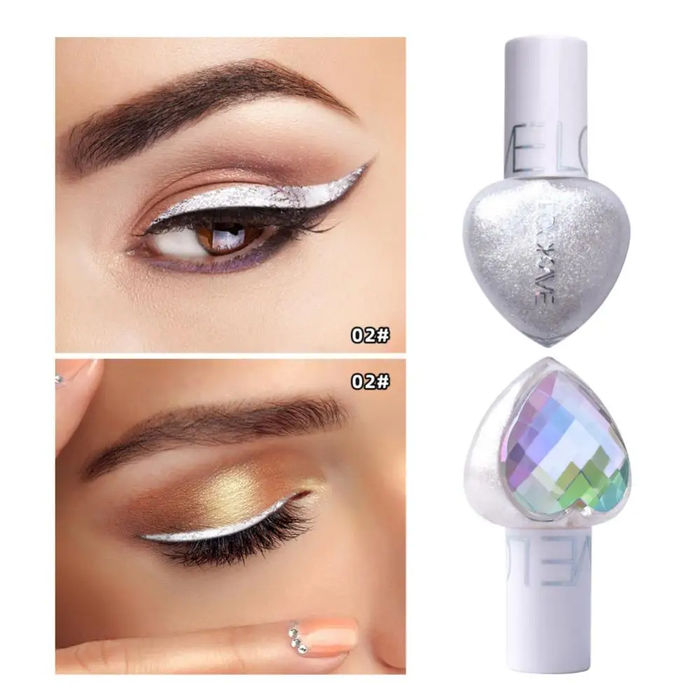 

5 Colors Silver Black Gold Eyeliner Glitter Shiny Eyeliner Highlight Sequins Eyeliner Pencil Liquid Eyeliner Eyes Makeup