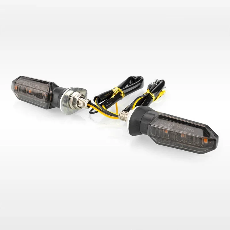 Светодиодные поворотники для мотоцикла, мини-фонарь с желтым светом, указатели поворота, запчасти для Honda, Suzuki, Kawasaki, Yamaha, 12 В