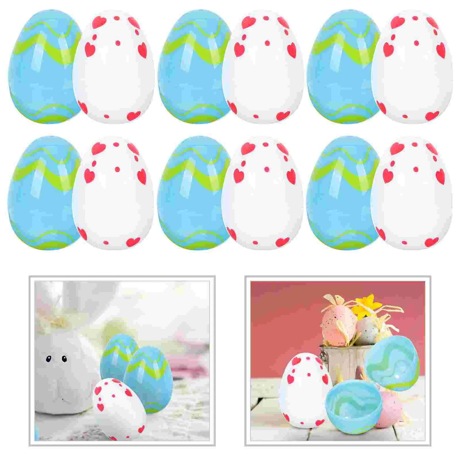 

20pcs Egg Ornament Openable Eggs Shape Decor for Party Party Favors