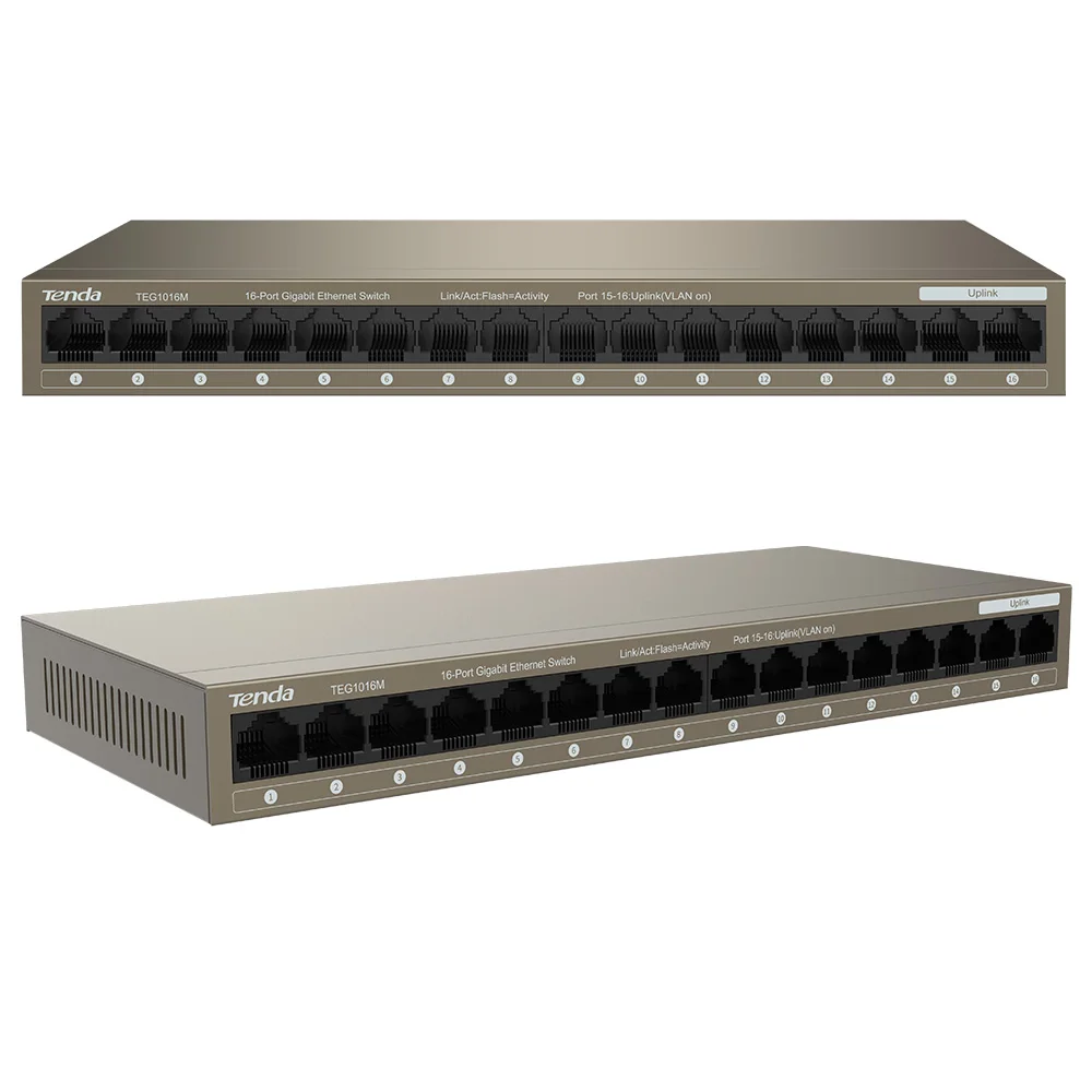 Ethernet-коммутатор Tenda 100/1000 Мбит/с 16 портов |