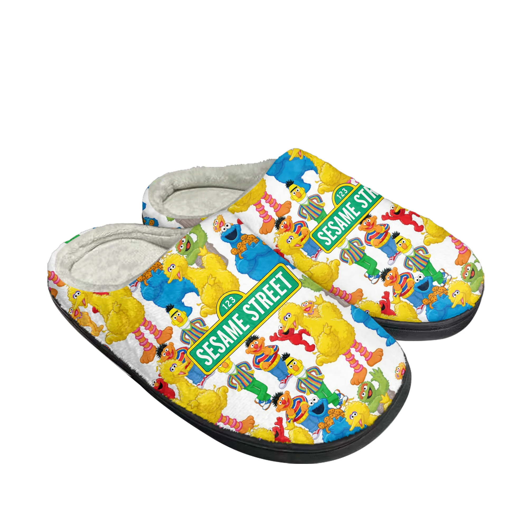 

Sesame Street Elmo Cookie Monster Muppet Home Cotton Adult Slippers Plush Bedroom Keep Warm Shoes Custom Thermal Indoor Slipper