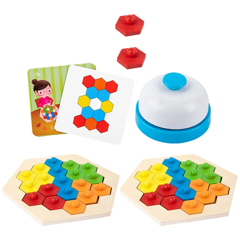 

Honeycomb Wooden Interactive Toy Jigsaw Educational Playthings Kids Child Creative