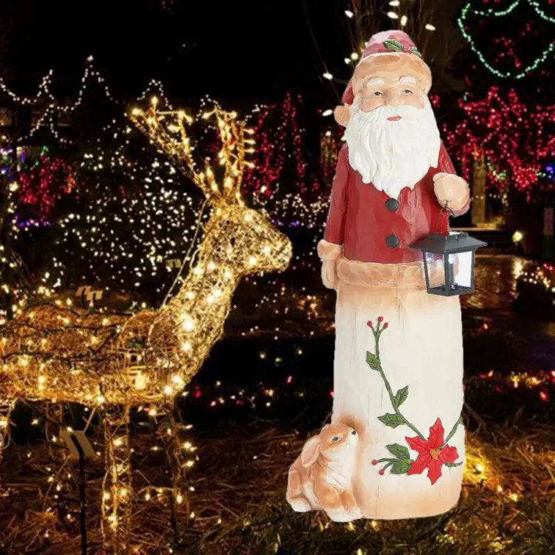 

Светящийся светодиодный фонарь рождественские поделки из смолы снеговик красный шарф поделки детские подарки для снеговика Новогодние ро...