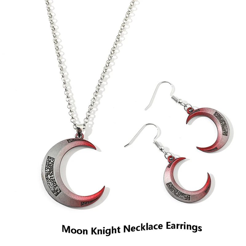 Ожерелье и серьги из сплава для косплея с супергероями фильма Луна Рыцарь Марк -