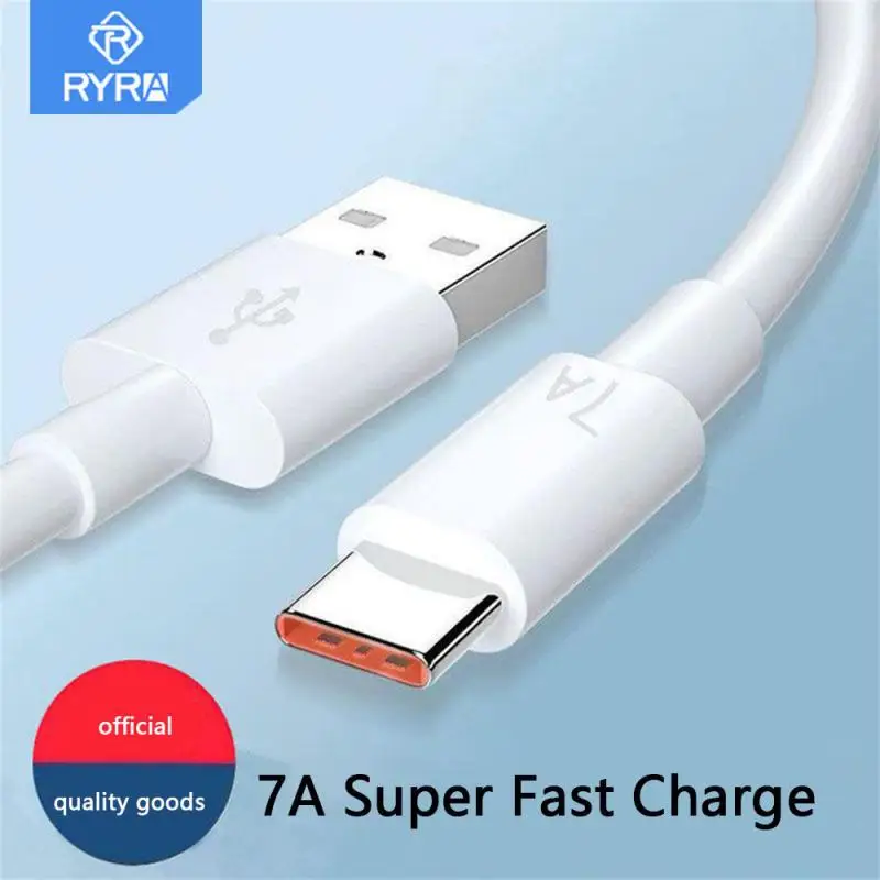 

RYRA 100W 7A USB Type C Cable Super Fast Cable For Huawei Huawei P40 P30 Honor Quick Fast Charging USB-C Charger Cable Data Cord