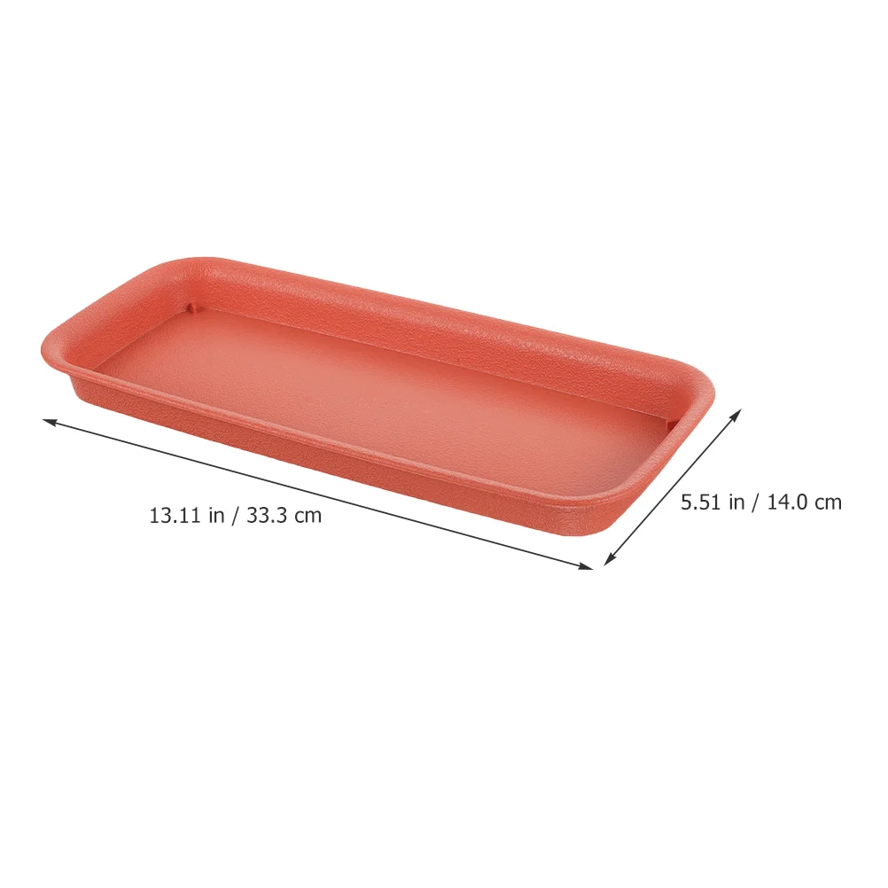 

2Pcs Rectangular Flowerpot Water Tray Rectangular Saucer Garden Pot Holder Tray