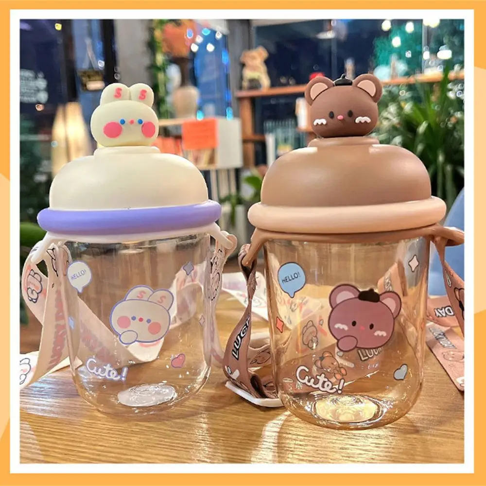 

Child/Student With Strap Cute Cartoon Doll Portable Leakproof Drinking Bottle Water Cup Water Bottle Plastic Cup