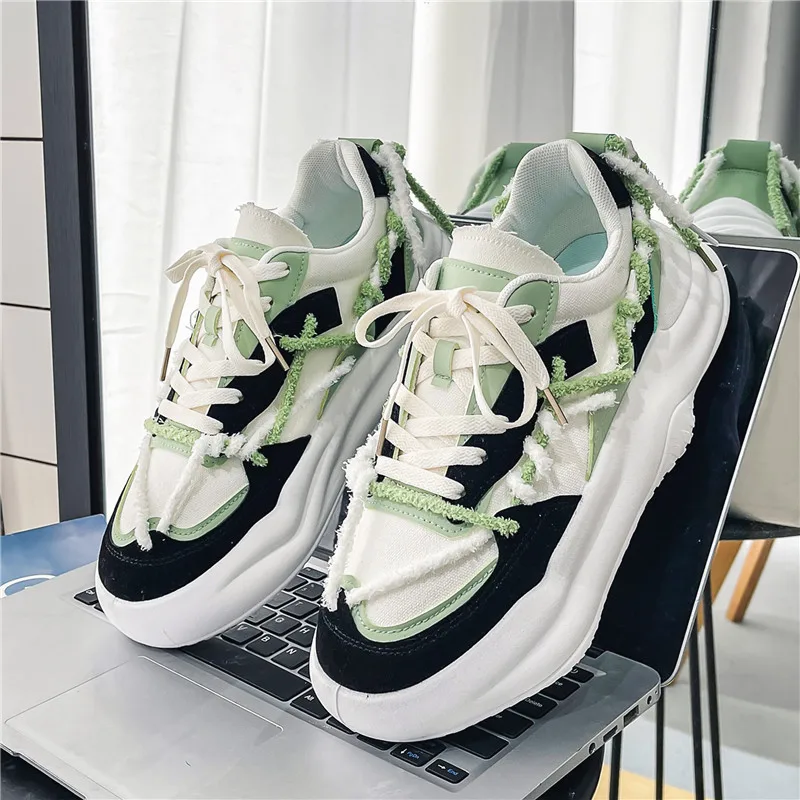 

Men Sneakers Spring Summer Leather Comfortable Fashion Casual Shoes Lace Up Men Hiking Shoes Shallow Solid Rubber Sport Shoes