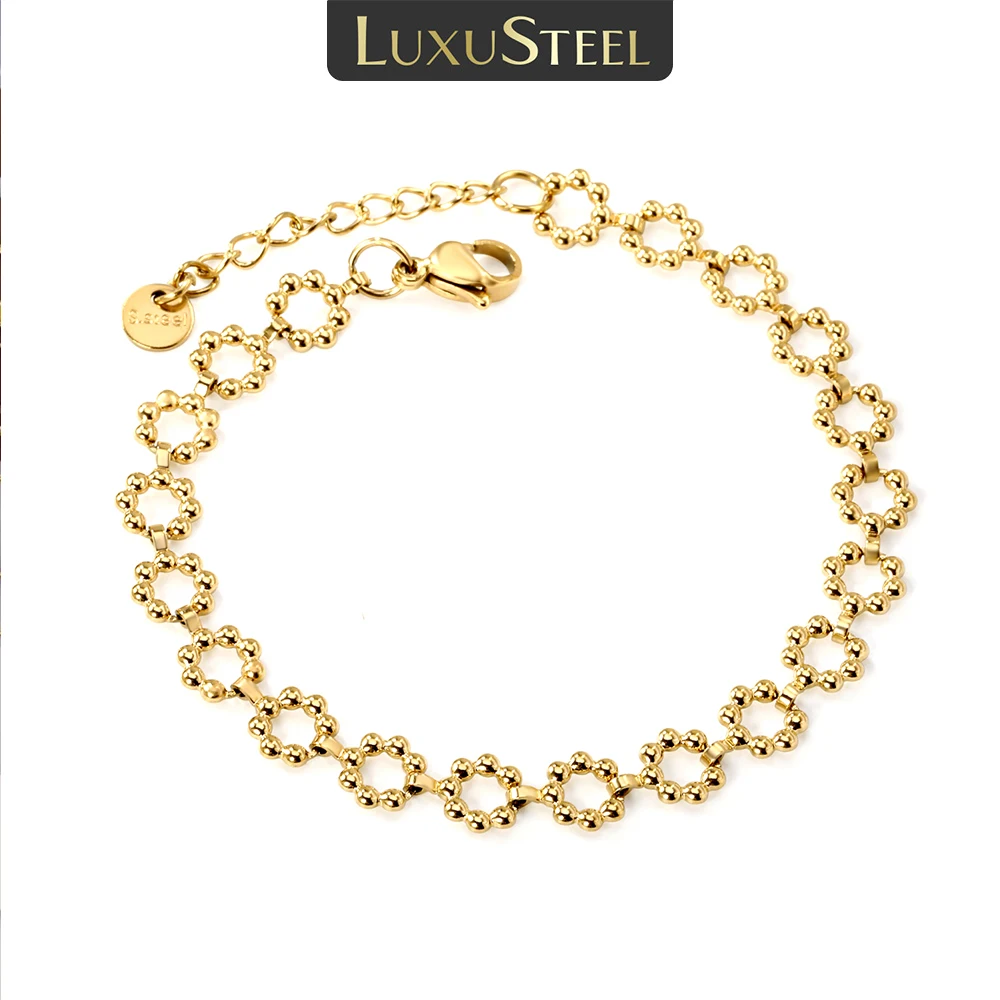 Браслет-цепочка из нержавеющей стали в форме ракушки кофейных зерен